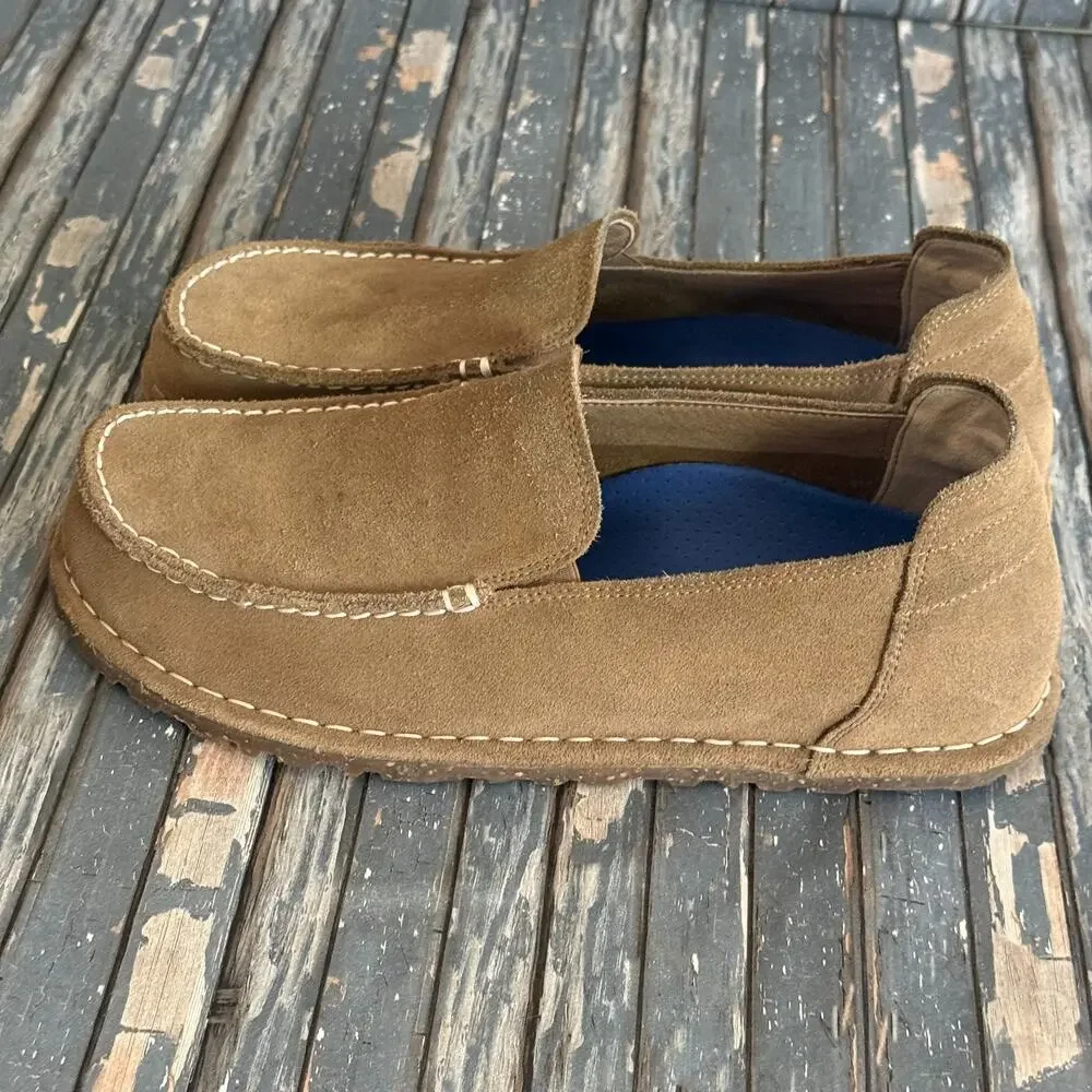 Birkenstock Utti Mens Slip On Moccasin Shoes 9.5 Brown Leather Suede Comfort NEW - Picture 5 of 10